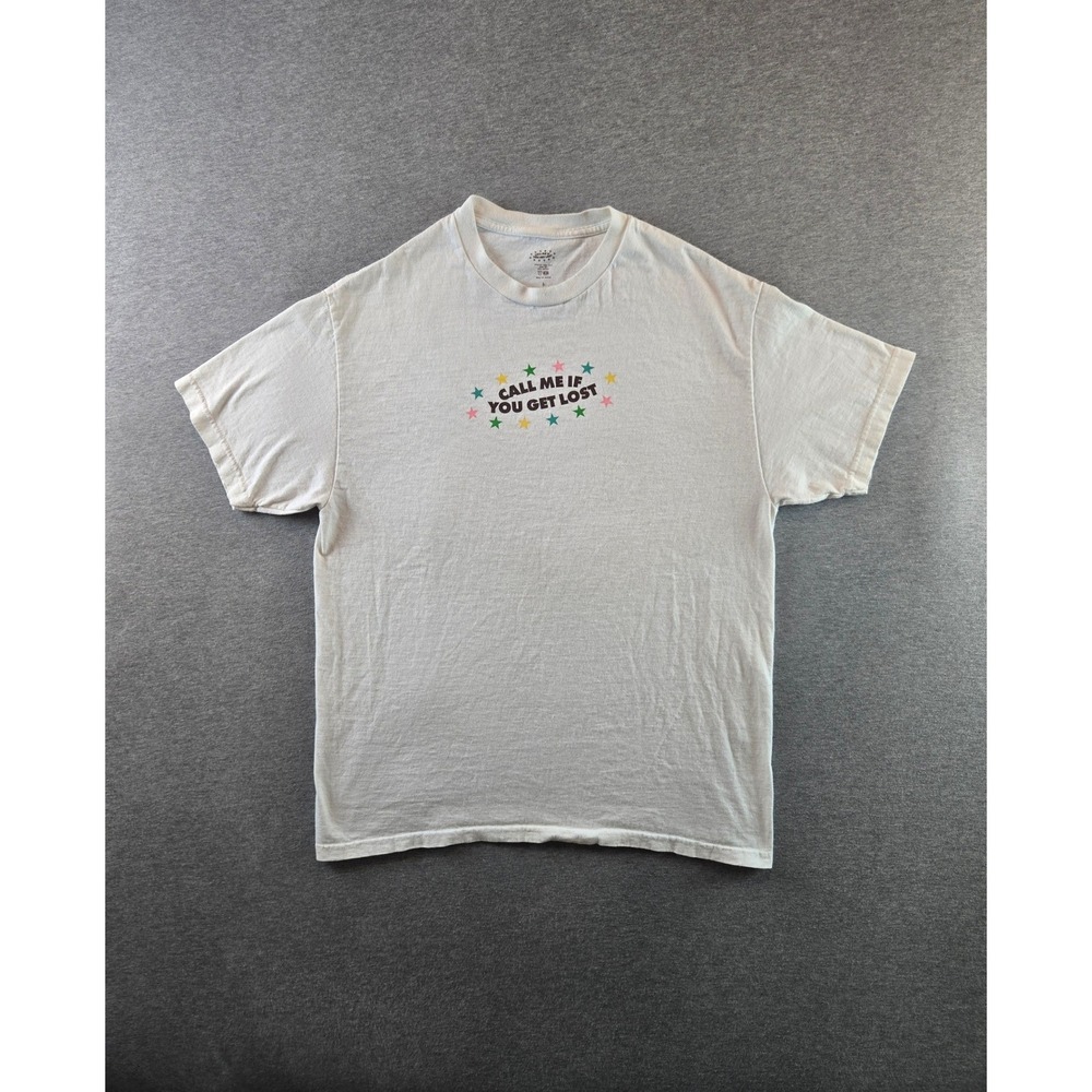 Tyler The Creator T-Shirt Mens Large White Call Me If You Get Lost Tour Graphic